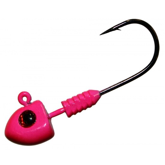 3 Pack of 1/4oz Pink TT Lures DemonZ Jigheads with Size 1 Hooks