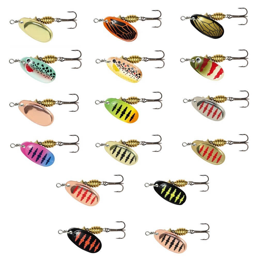 2 Pack of Size 1 Rublex Celta Inline Spinner Lure - 2gm