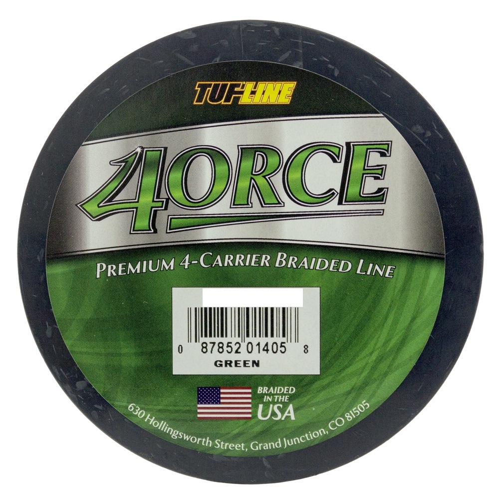 300yd Spool of 65lb Green Tuf-Line 4Orce 4 Carrier Braided Fishing Line
