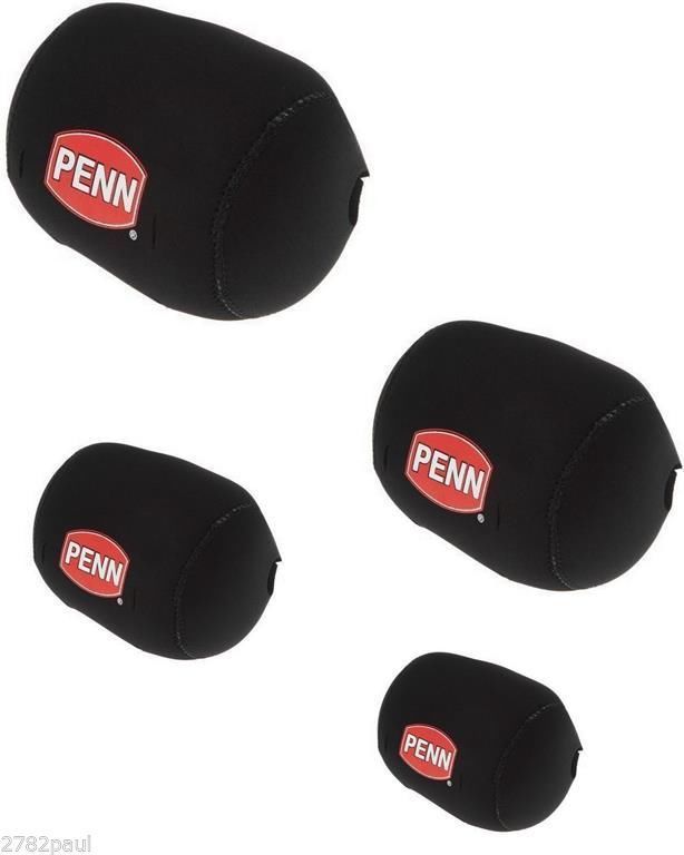 PENN Neoprene Overhead Reel Covers - Bulk 4 Pack - Sizes Small, Med, Lge,  X-lge