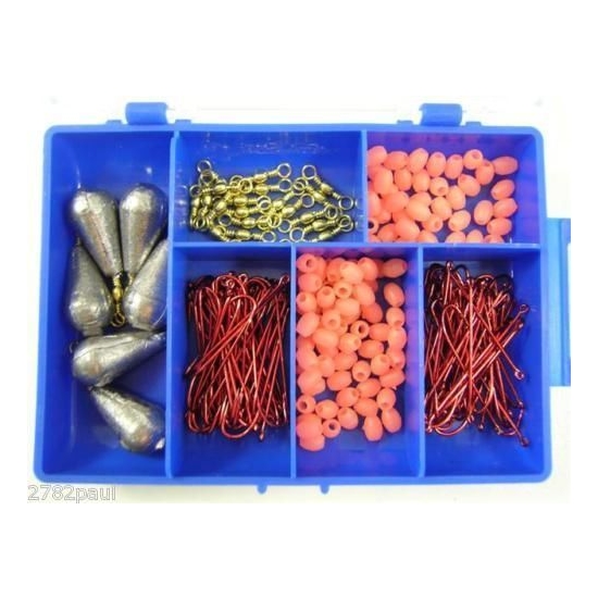 177Pcs Fishing Accessories Tackle Hook Kit Durable with Tackle Box