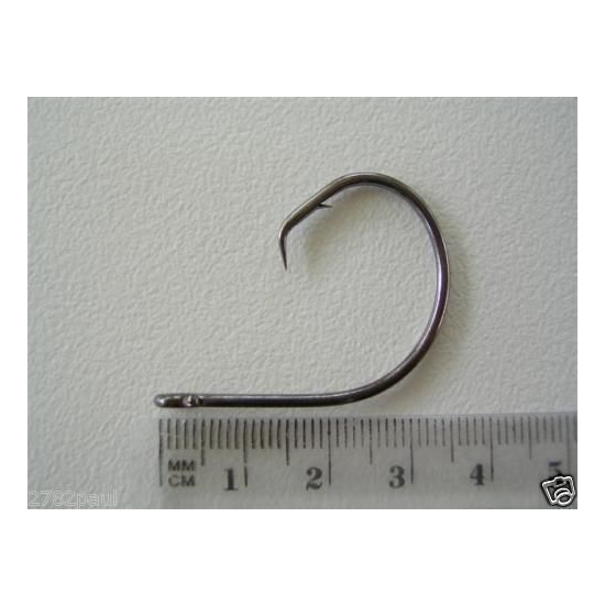 Mustad Demon Circle Hooks Size 7/0 Qty 5 - 39951npbln Chemically Sharpened  Hooks