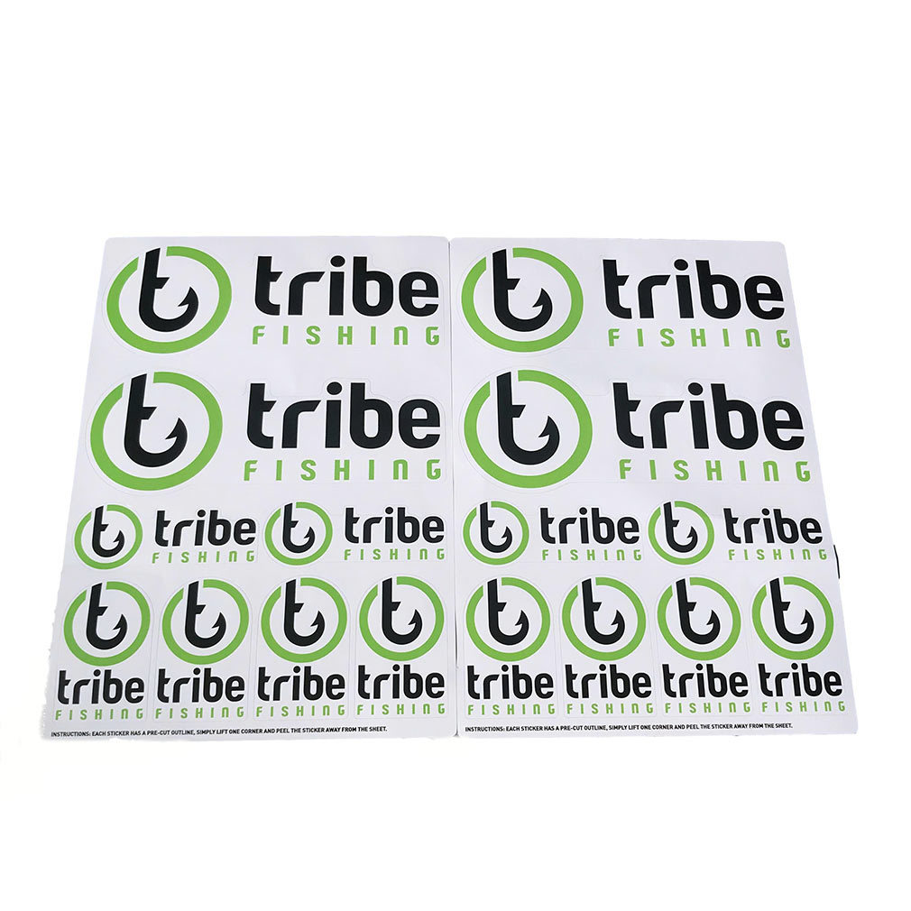 Tribe, Fishing, Team Tribe, Fishing Sticker, Pack - 16, Vinyl Stickers, Assorted