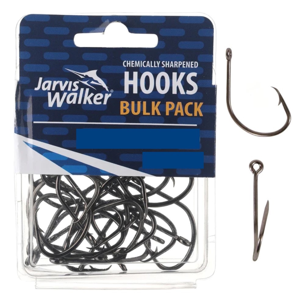 23 Pack of Size 4/0 Jarvis Walker Chemically Sharpened Black Circle Fishing  Hooks