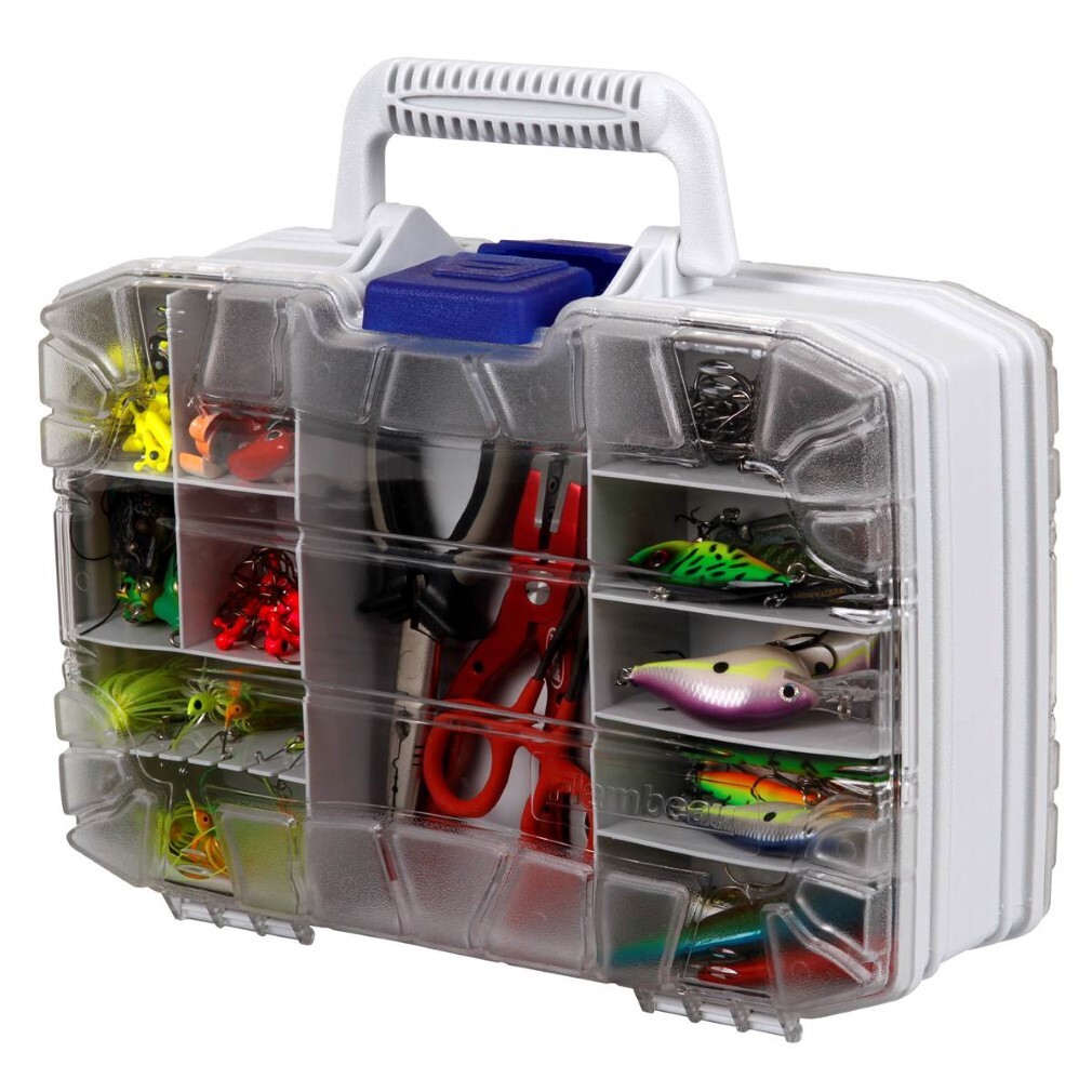 Flambeau 8321DS Double Sided Fishing Tackle Box - 13 Inch Clear