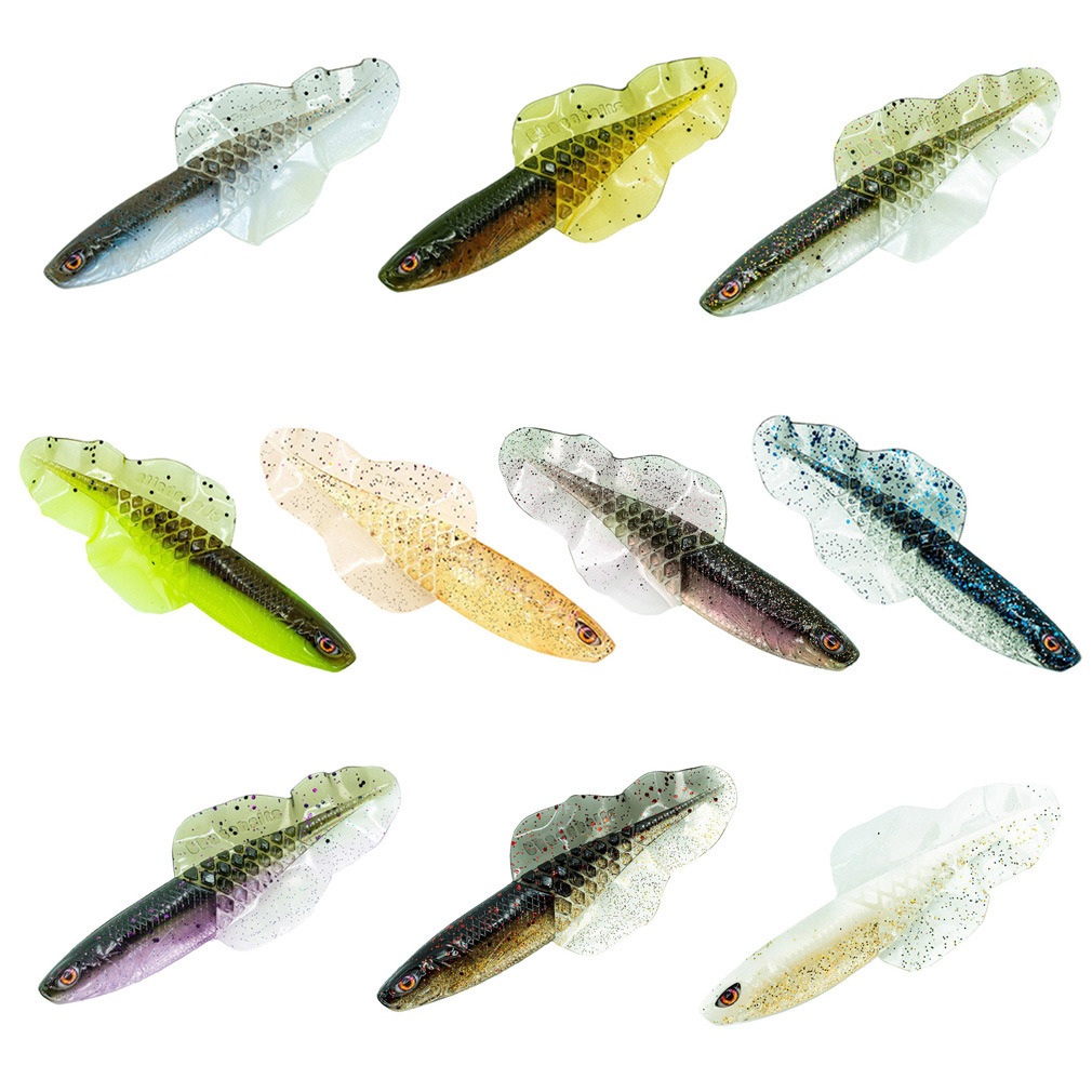 6 Pack of Chasebait 4.25 Inch 110mm Flacid Shad Baits Soft Plastic Fishing  Lures