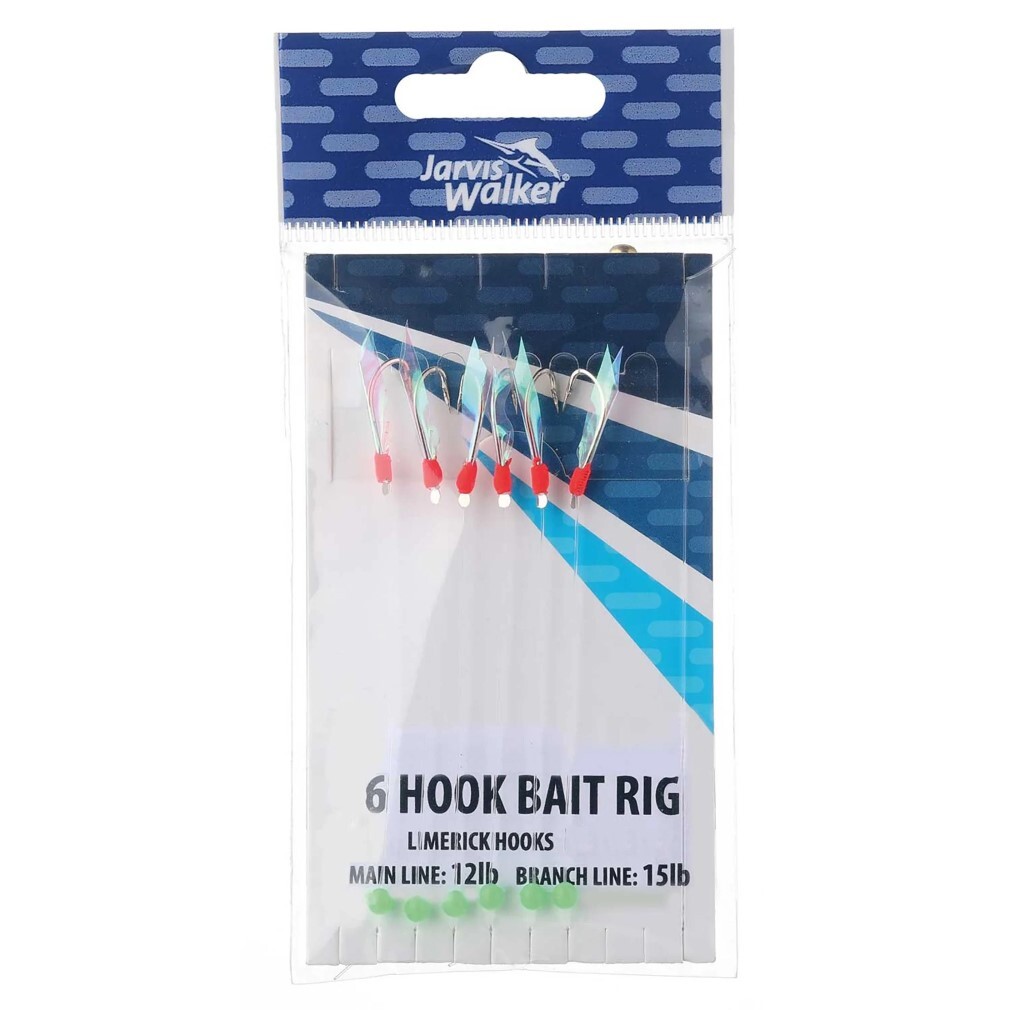 Jarvis Walker 6 Hook Bait Rig with 12lb Main Line & 15lb Branch Line