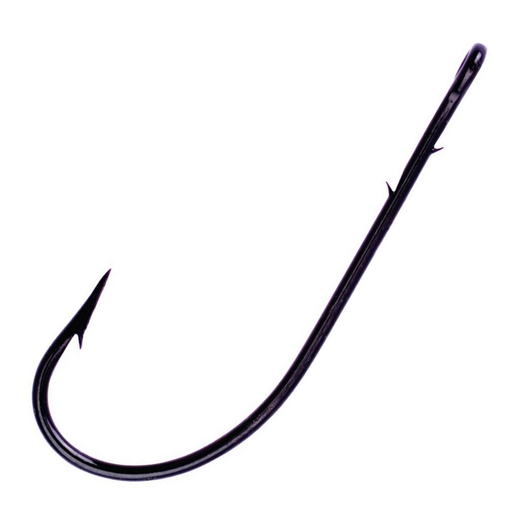 Eagle Claw TK110-2/0 Trokar Extra Wide Gap Worm Hook, Platinum Black, Size  2/0 (Per 6)