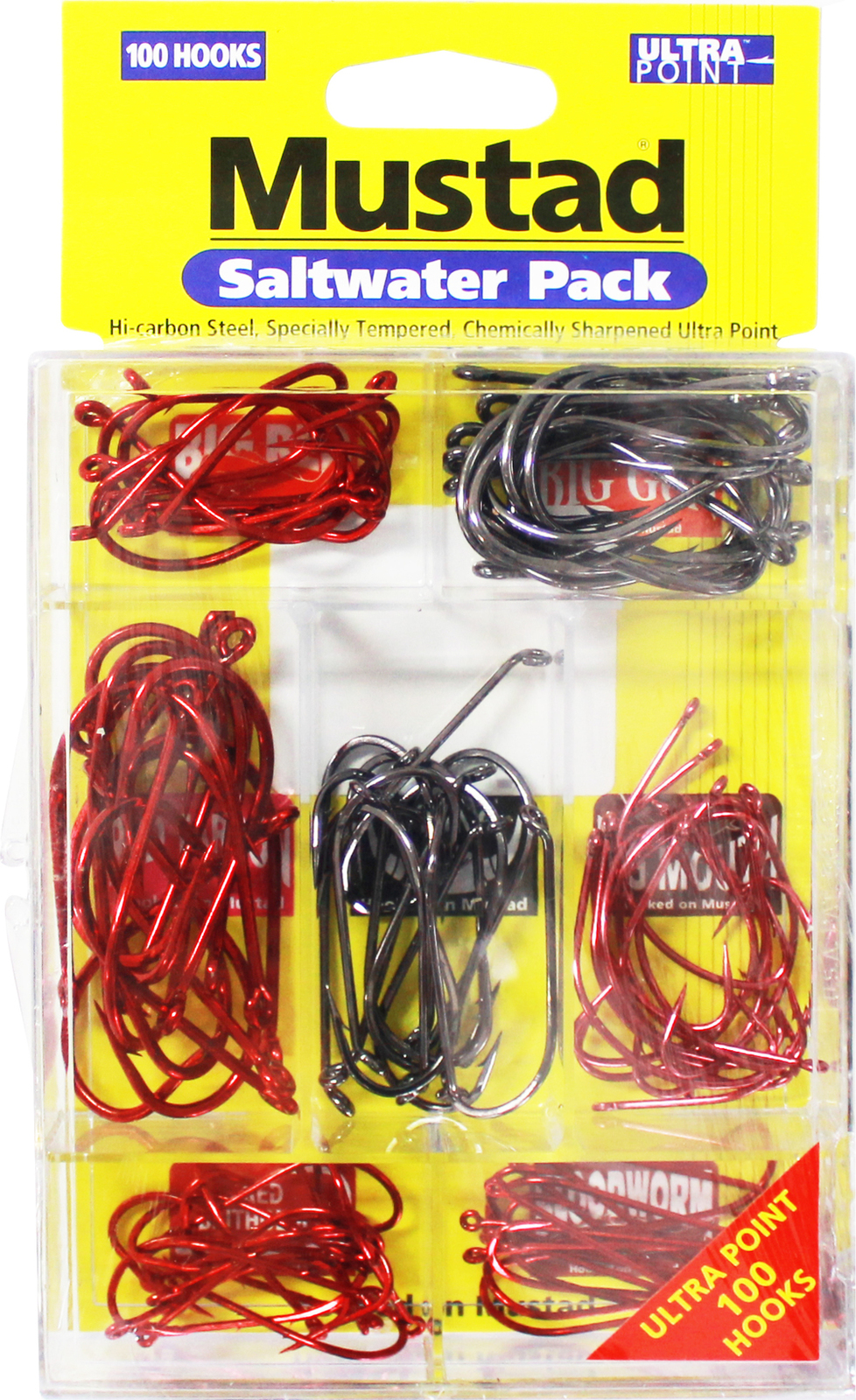 100 Pce Mustad Assorted Chemically Sharpened Saltwater Hook