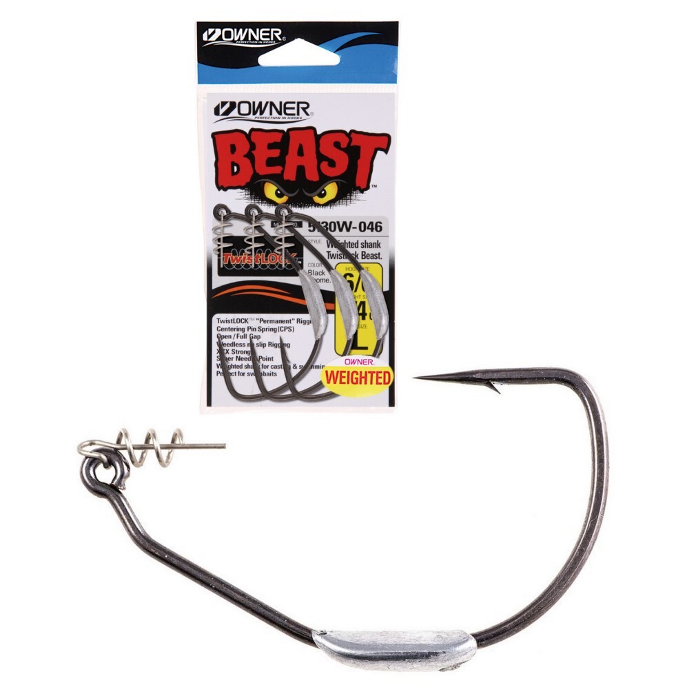 Owner Weighted Twistlock Beast Hook 10/0 / 1/2 oz