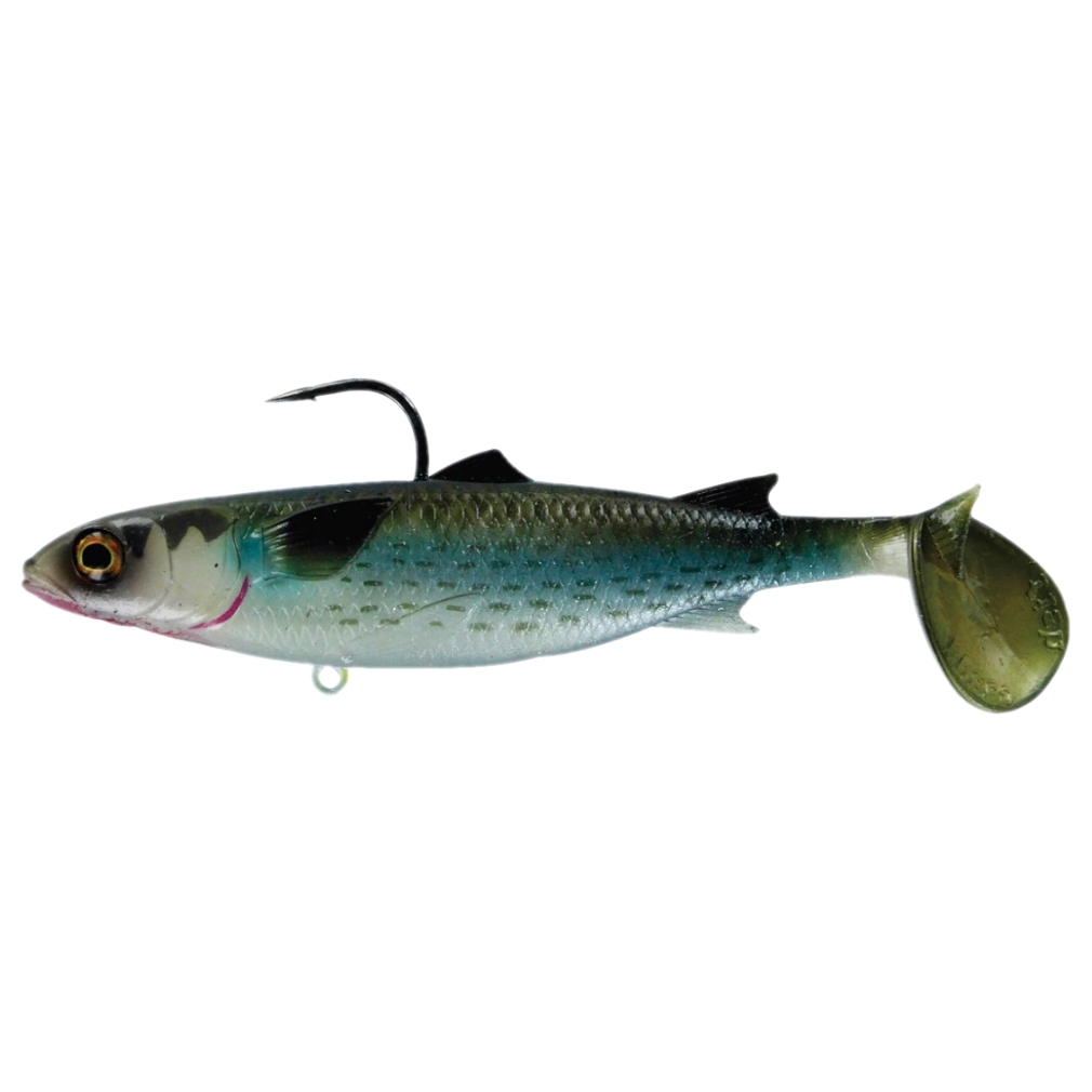 Live target Slow-Roll Mullet Paddle Tail Soft Lure 125 mm