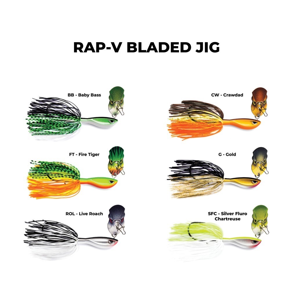 Leurre Chatterbait Rapala Rap-V Pike Bladed Jig 21g 10cm