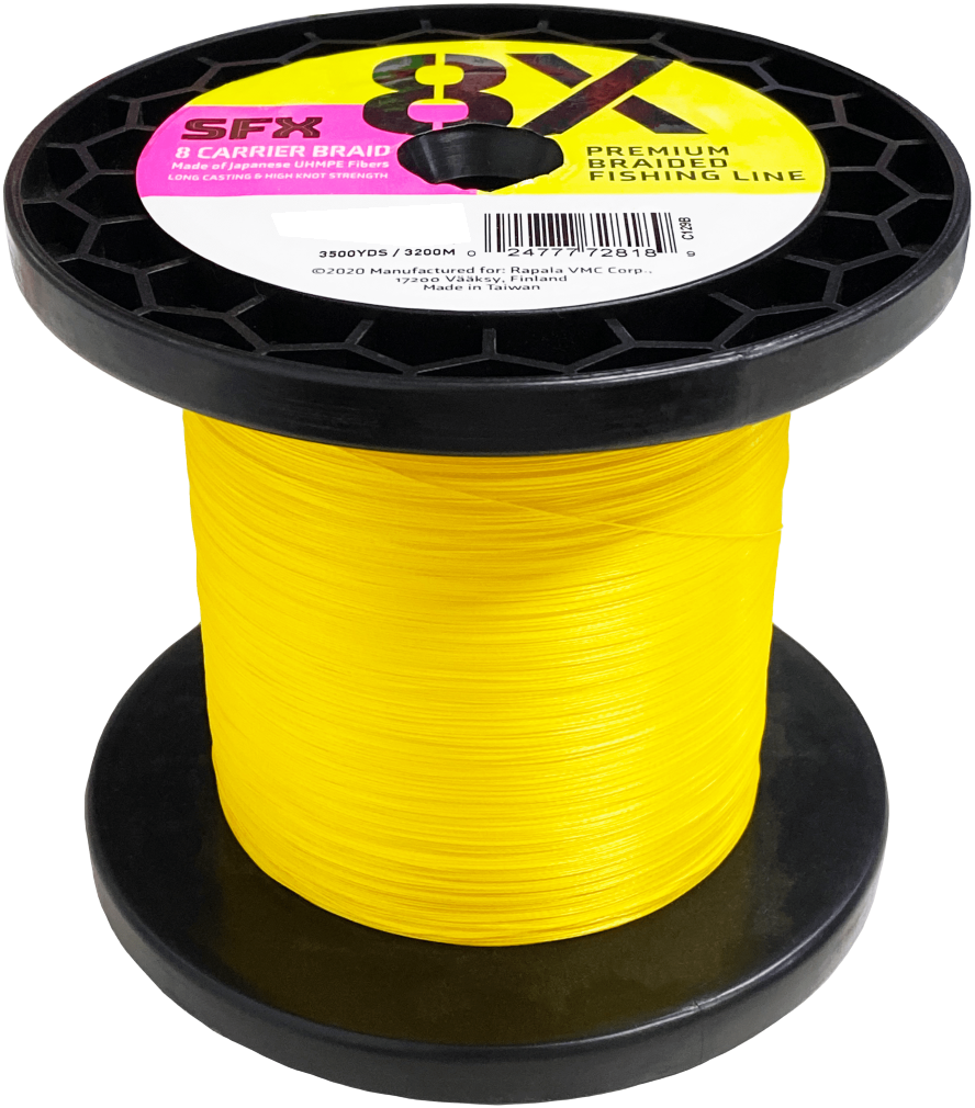 SX8 Hi Viz Yellow Braided Line – True Braid