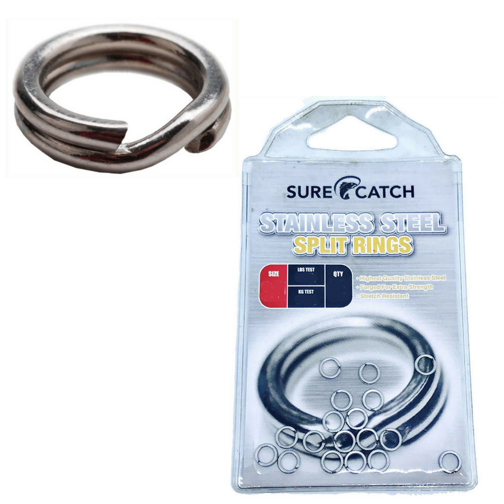 Oval Split Rings Fishing Connector Loop Stainless Steel Various Sizes