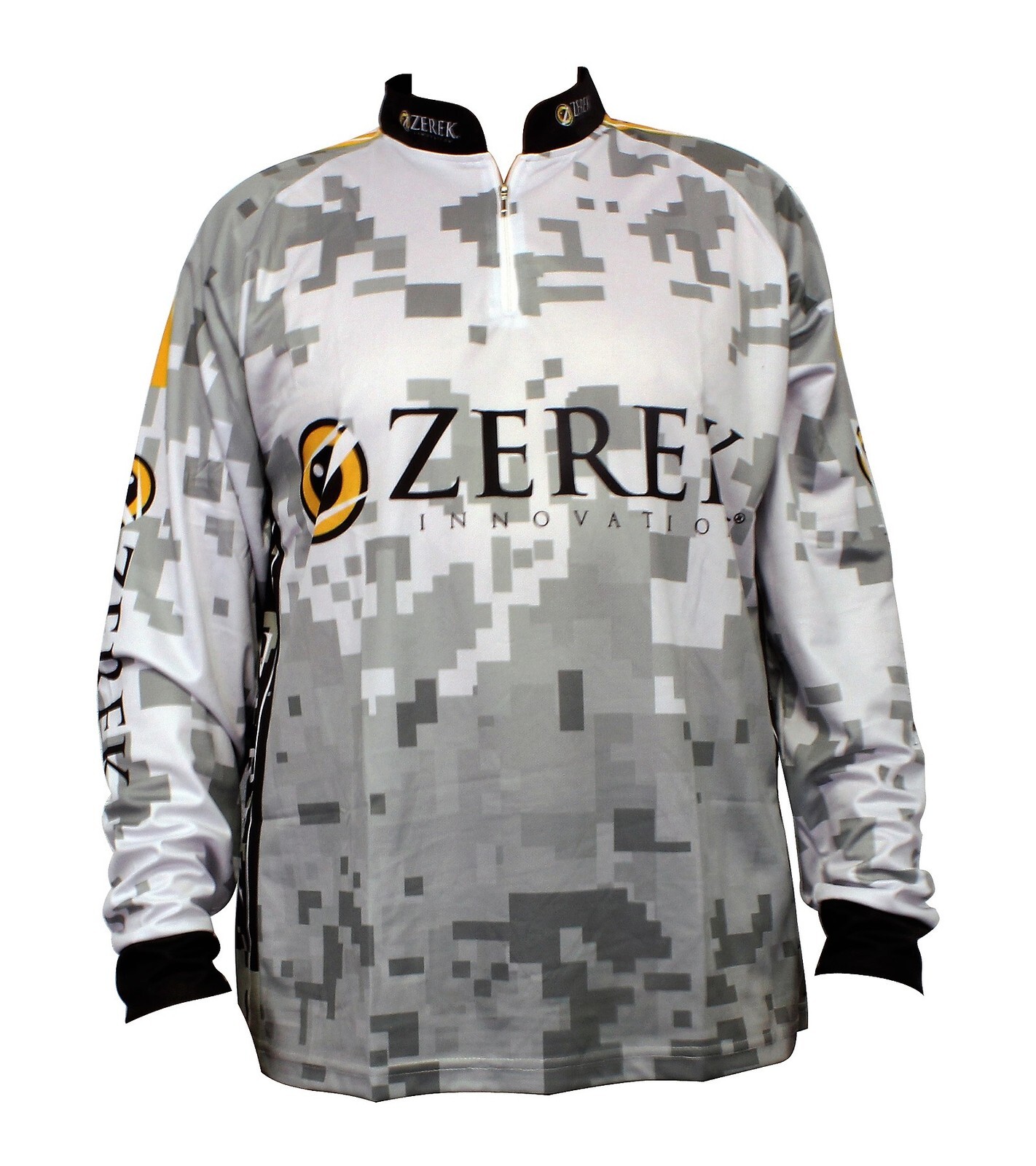 Zerek Long Sleeve Breathable Fishing Shirt with Zipper - UPF 25 