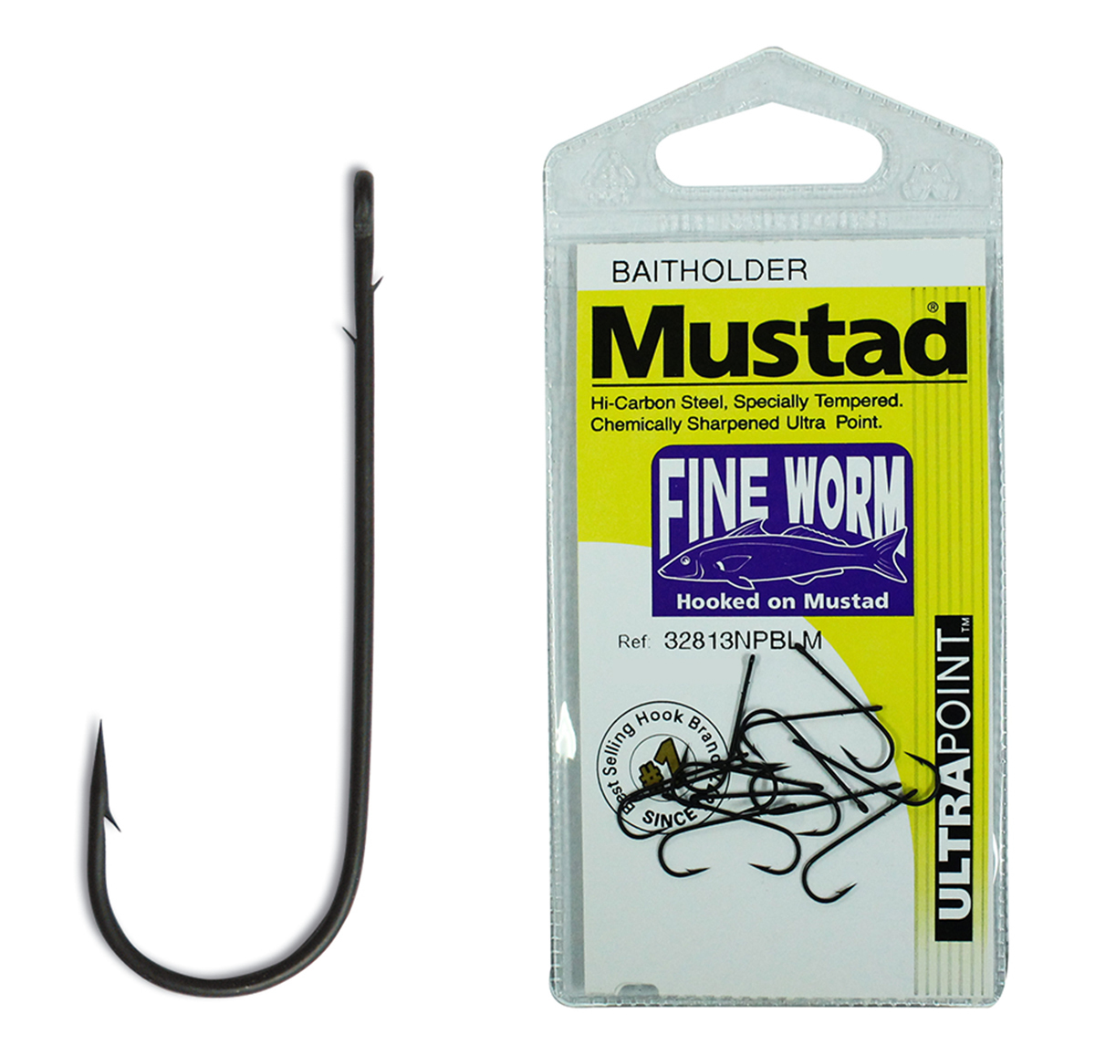 Mustad Fine Worm Size 10 Qty 13 32813npblm Chemically