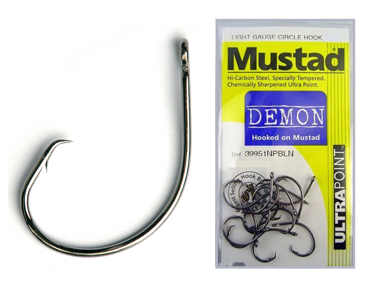 Mustad Classic Beak Baitholder Hook with 2 Extra Strong and 2 Extra Short  Shank (Pack of 10)