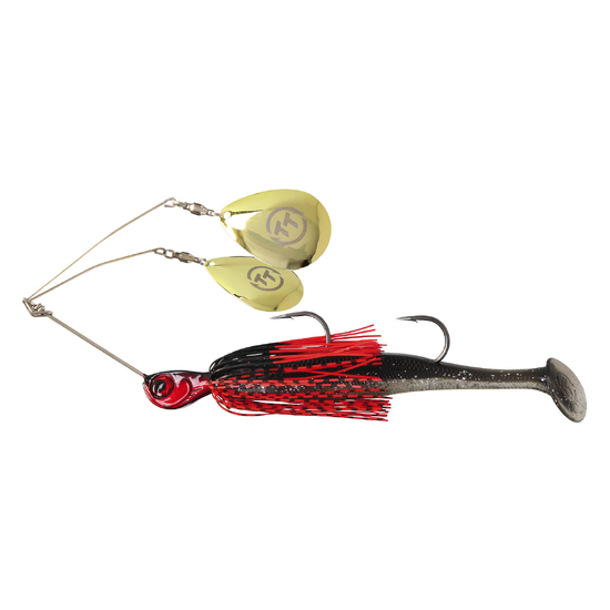 TT Lures 3/4oz Tornado+ Twin Spin Rigged Spinnerbait Lure - BLOODY NIGHTMARE