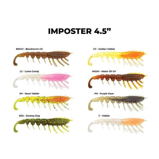 3 Pack of 4.5 Inch Rapala Crush City The Imposter Soft Plastic Prawn Lures