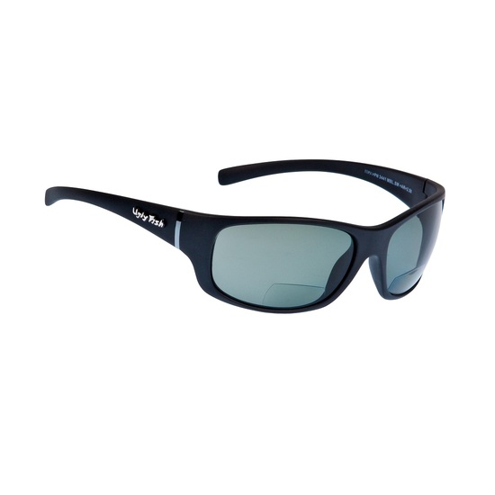 Ugly Fish Eclipse +1.50 Bifocal PN3411 TR-90 Black Frame/Smoke Lens Sunglasses