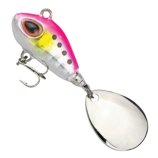 5cm/10gm Storm Gomoku Spin Vibration Lure with Flashing Tail Blade -Pink Sardine