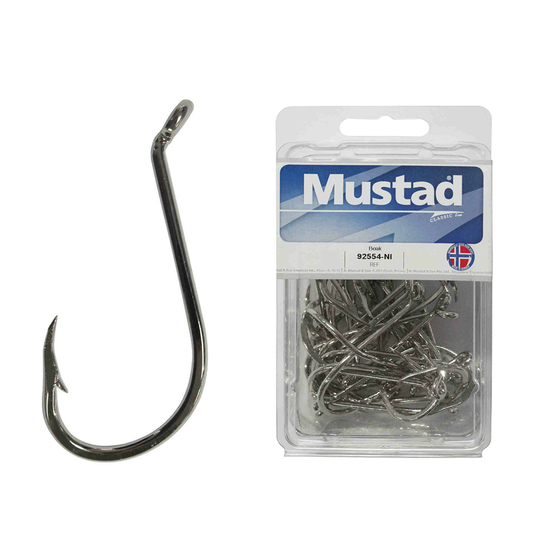 1 Box of Mustad 4540 1/2 Bronze Long Shank Kirby Fishing Hooks