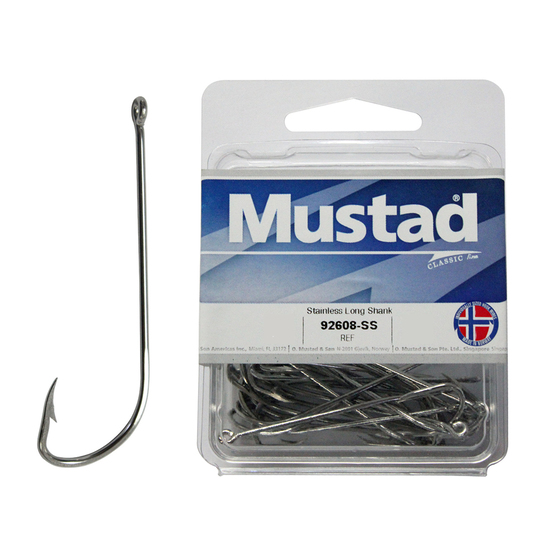 Mustad 34007-SS Stainless Steel O'Shaughnessy Hooks Size 2/0 Jagged Tooth  Tackle