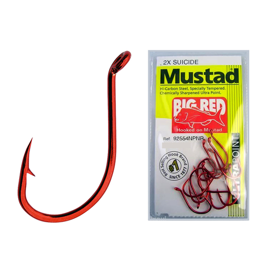 10 Packs of Mustad 32813NPBLM Fine Worm Chemically Sharp Fishing Hooks