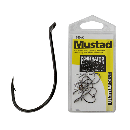 1 Packet of Mustad 92554NPNR Big Red Chemically Sharp Fishing Hooks