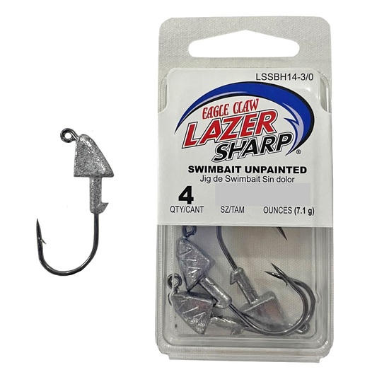 Eagle Claw Lazer Sharp Pro-V Ballhead Jig 10 Pack