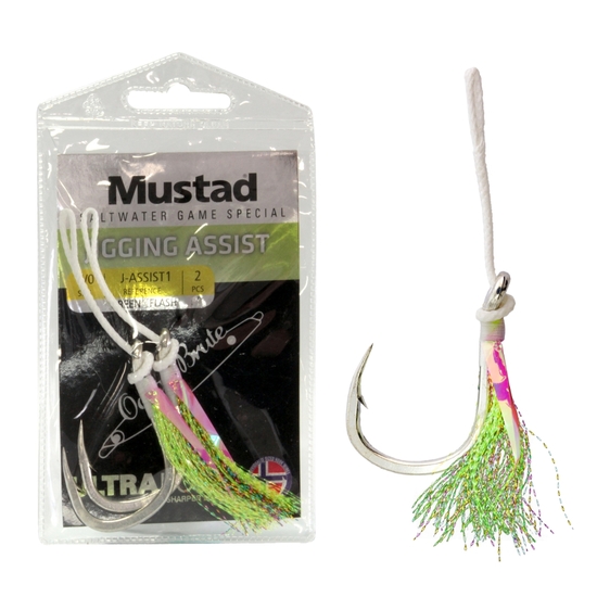 Mustad Jigging Assist Hooks JA-10827BLN-M – 2/0 – BluSpin