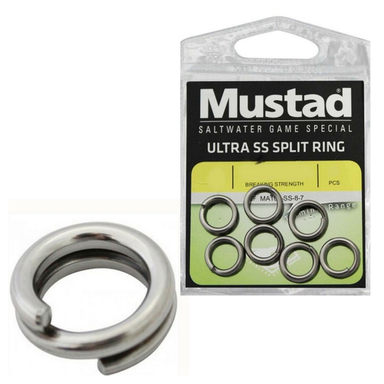 Mustad Ultra Stainless Steel Split Rings Packs