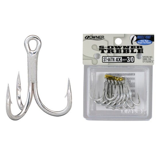 1 Pack of Mustad 36329NPBLN 3x Strong UltraPoint Treble Fishing Hooks