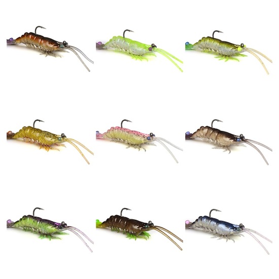 2 Pack of Zman 3.5 Inch PrawnZ Elite Pre-Rigged Soft Bait Lures