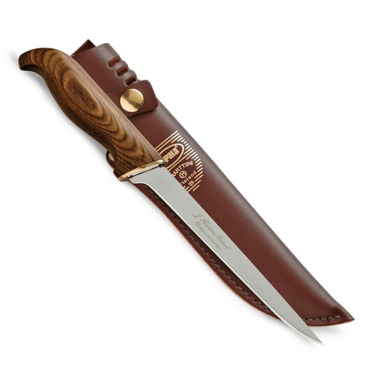 6 Inch Rapala Deluxe Falcon Fillet Knife with Sheath and Built-In Sharpener