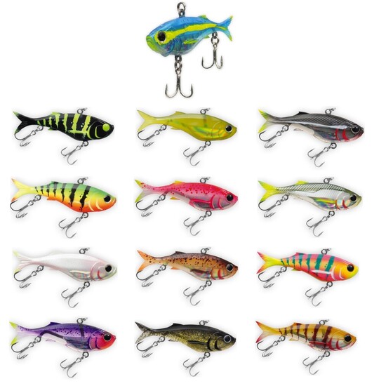 50mm TT Lures 3.5gm Quake Soft Vibe Fishing Lure Rigged with 4X Strong Trebles