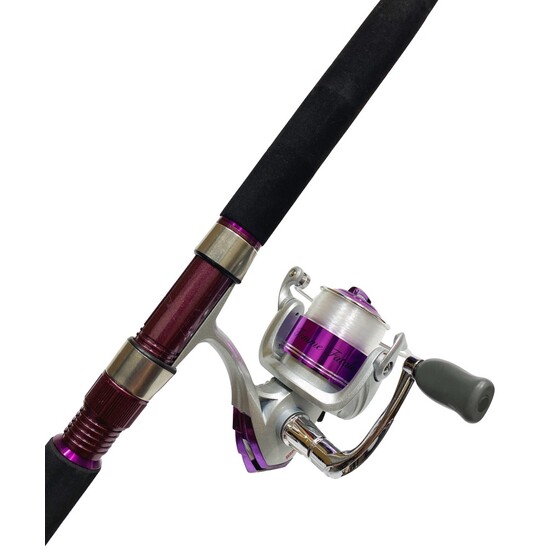 7ft Rapala Femme Fatale 4-8kg Pink Fishing Rod and Reel Combo Spooled with  Line