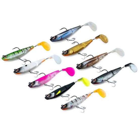 5 Pack of Chasebait 4 Inch Curly Bait Soft Plastic Fishing Lures