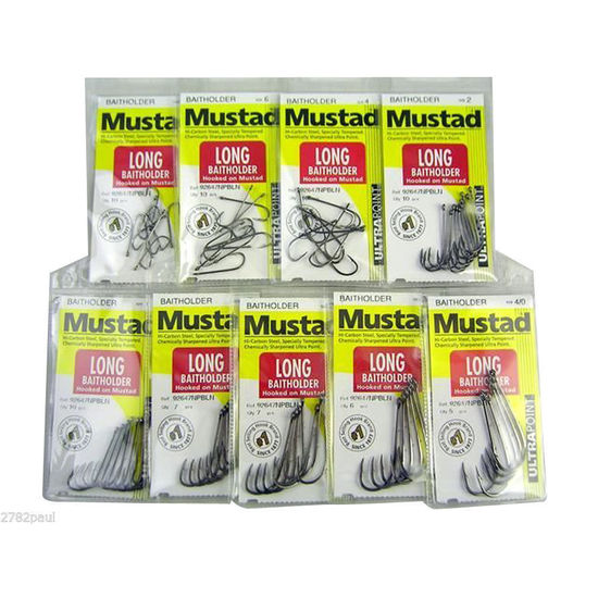 Buy 1 Box of Mustad 92647NP-BN Long Baitholder Chemically