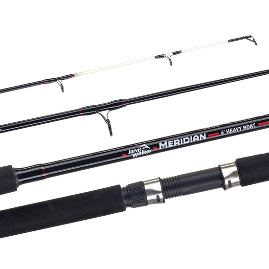 Jarvis Walker 6ft Meridian 5-10kg Boat Rod - 2 Pce Spin Rod with Solid Glass Tip