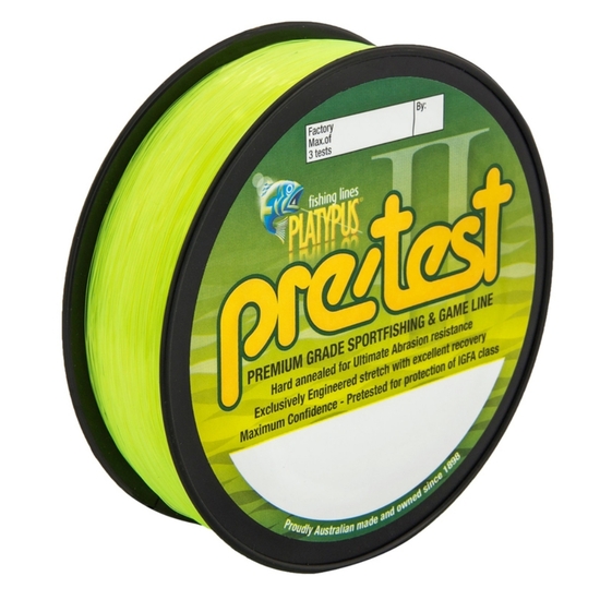 Platypus Pre-Test Mono Fishing Line Yellow 300m 1kg