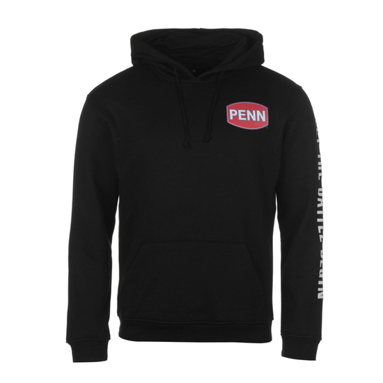 Small Penn Charcoal Black Polar Fleece Hoodie With Front Pocket