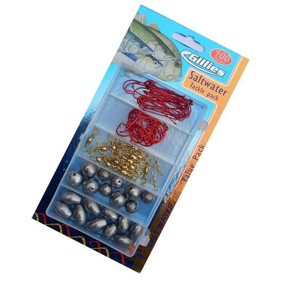 Gillies 110 Piece Freshwater Assorted Fishing Tackle Pack