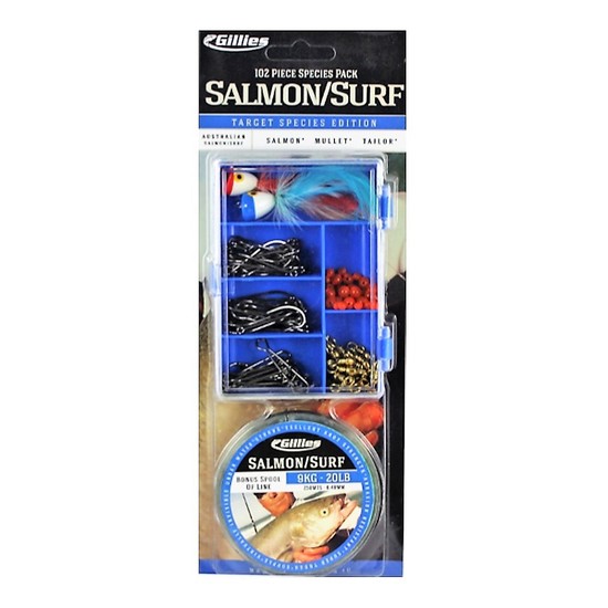 Gillies Salmon/Surf Tackle Pack - Assorted Tackle Kit With Fishing