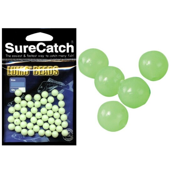 Surecatch 12mm Round Lumo Beads - Green Luminous Fishing Beads