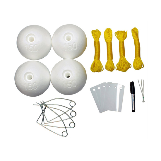Wilson Crab Pot Accessories Kit - 4 Poly Floats, 4 Clips, 4 Id Tags, 4  Ropes, 1 Marker Pen
