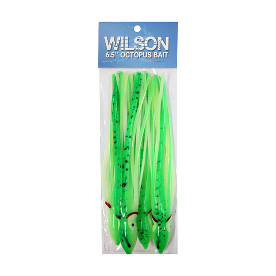 Wilson 6" Vinyl Octopus Squid Tail - Green Lumo