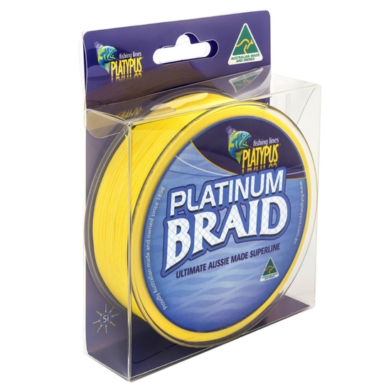 Platypus Braided Fishing Line Platinum Yellow 125yds 10lb