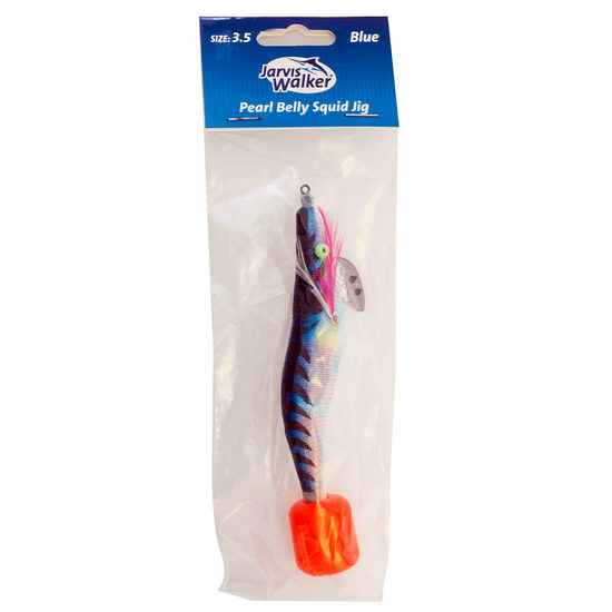 Jarvis Walker Size 3.5 Pearl Belly Squid Jig Lure - Egi Lure [Colour: Blue]