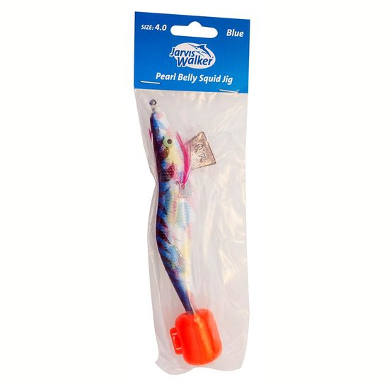 Jarvis Walker Size 4.0 Pearl Belly Squid Jig Lure - Egi Lure [Colour: Blue]